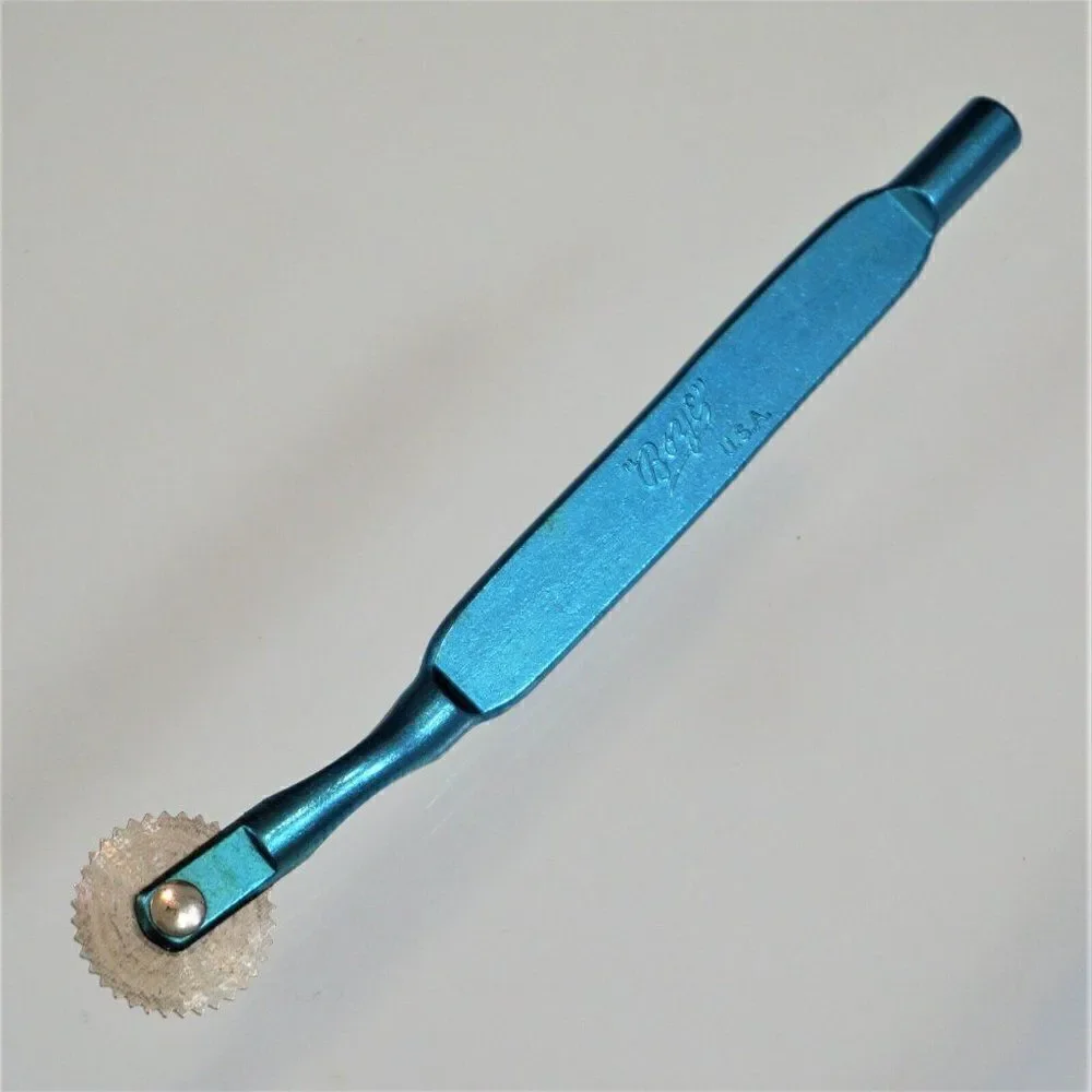 Vintage Sewing Boye USA Tracing Wheel Blue Teal